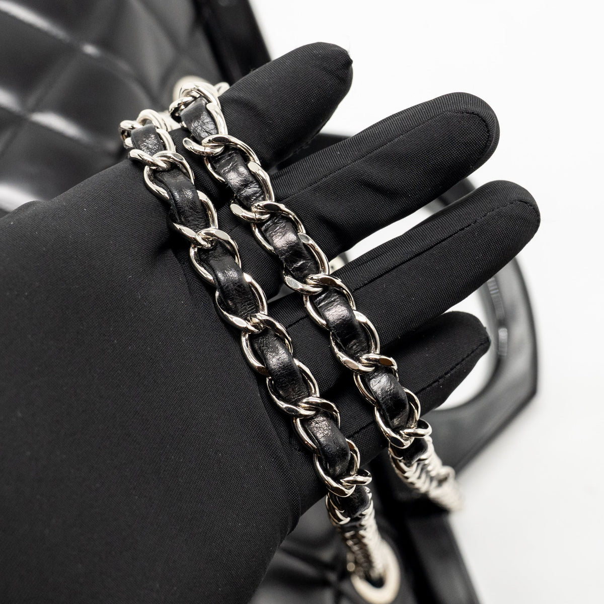 Chanel Quilted Small CC Delivery Flap Bag Glazed Calfskin Black SHW