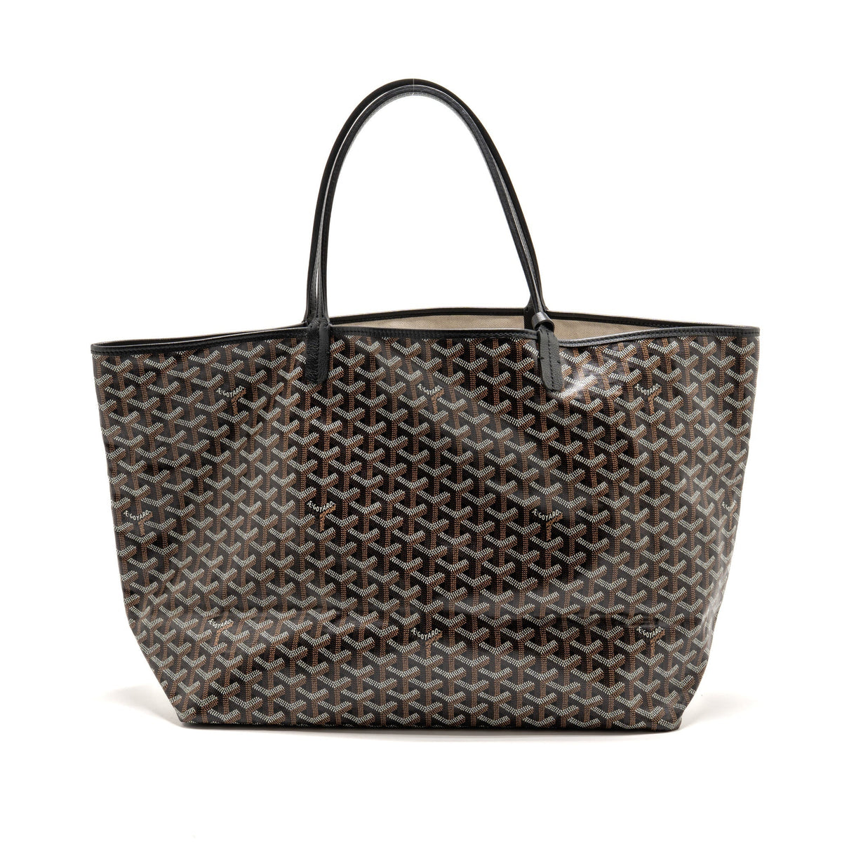 Goyard Saint Louis GM tote bag goyardline canvas / calfskin black