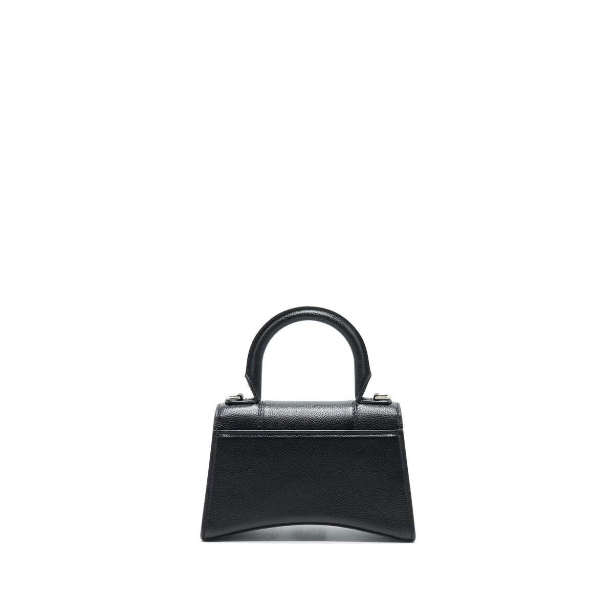 BALENCIAGA HOURGLASS AS GRAINED CALFSKIN BLACK SHW