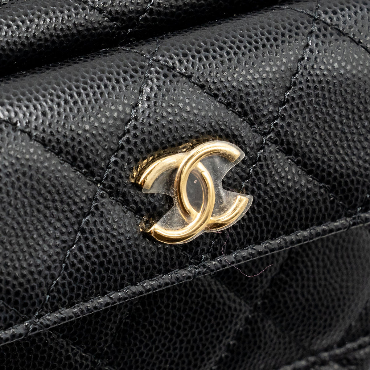 CHANEL 23B ROUND CLUTCH CAVIAR BLACK LGHW (MICROCHIP)
