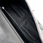 Chanel Quilted Small CC Delivery Flap Bag Glazed Calfskin Black SHW