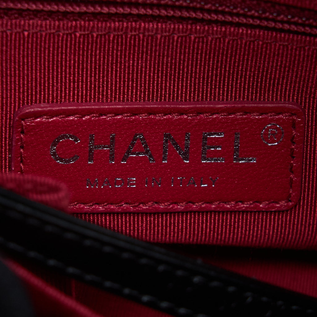 CHANEL SMALL GABRIELLE HOBO BAG WITH TOP HANDLE AGED CALFSKIN BLACK MULTICOLOUR HARDWARE