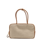 Miu Miu Large Beau Bag Canvas/Leather Beige/Brandy GHW