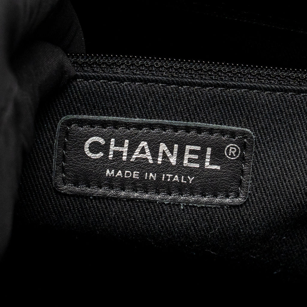 Chanel Quilted Small CC Delivery Flap Bag Glazed Calfskin Black SHW