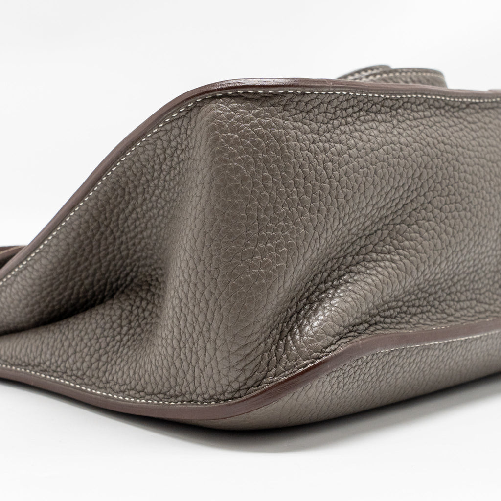 Hermes Halzan 31 clemence gris etain SHW
