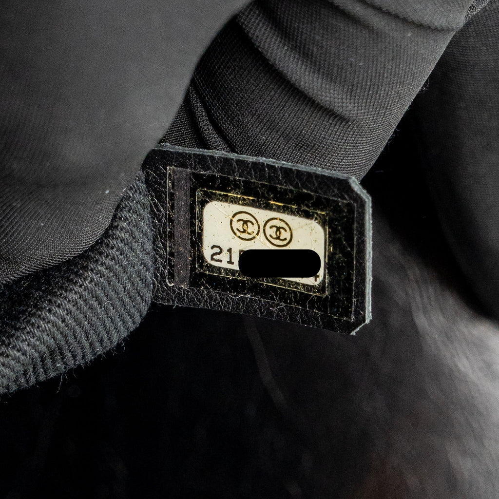 Chanel Quilted Small CC Delivery Flap Bag Glazed Calfskin Black SHW