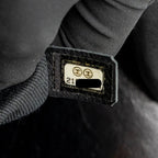 Chanel Quilted Small CC Delivery Flap Bag Glazed Calfskin Black SHW