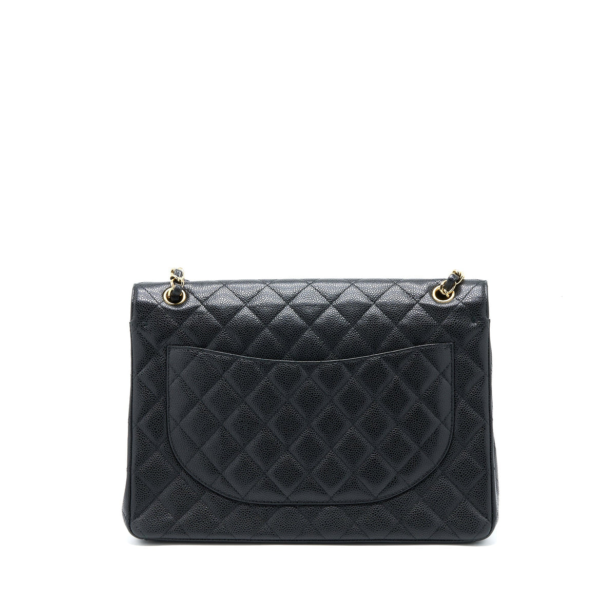 CHANEL MAXI CLASSIC DOUBLE FLAP BAG CAVIAR BLACK GHW