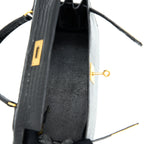 HERMES VINTAGE KELLY 28 ALLIGATOR BLACK GHW