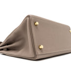 HERMES KELLY 28 TOGO M8 GRIS ASPHALTE GHW