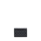 CHANEL FLAP WALLET CAVIAR BLACK SHW