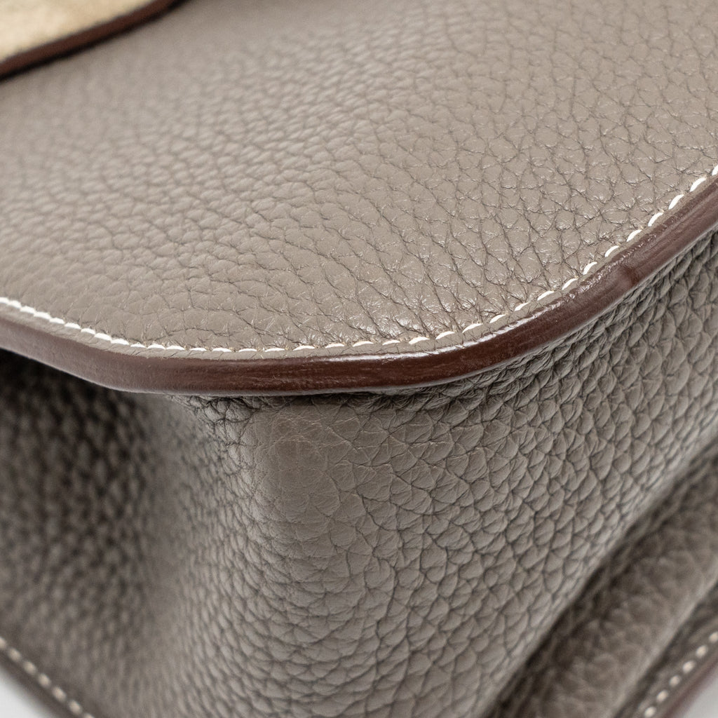 Hermes Halzan 31 clemence gris etain SHW