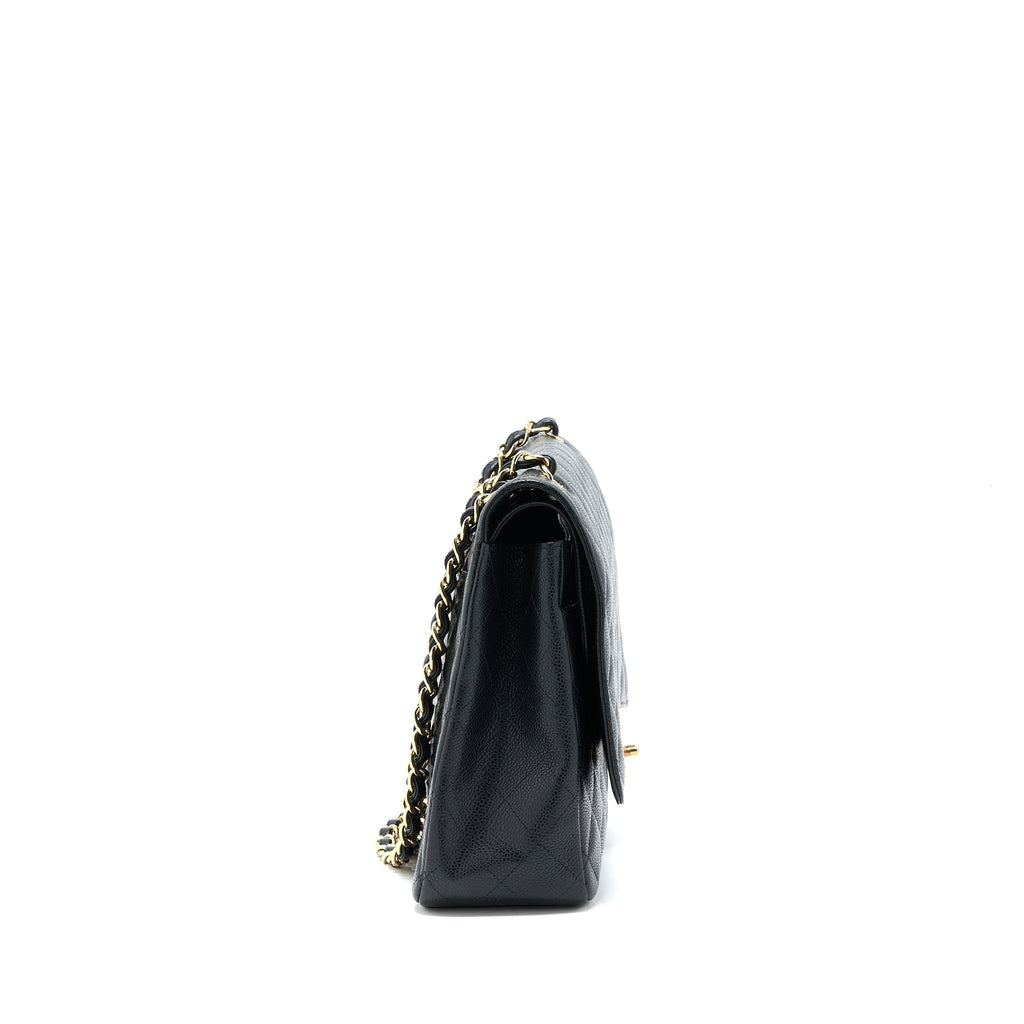CHANEL MAXI CLASSIC DOUBLE FLAP BAG CAVIAR BLACK GHW