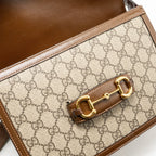 GUCCI HORSEBIT 1955 SHOULDER BAG GG SUPREME CANVAS/LEATHER BEIGE/BROWN GHW