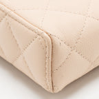 Chanel Classic Mini Vanity Bag Charm Grained Shiny Calfskin Light Pink LGHW (Microchip)