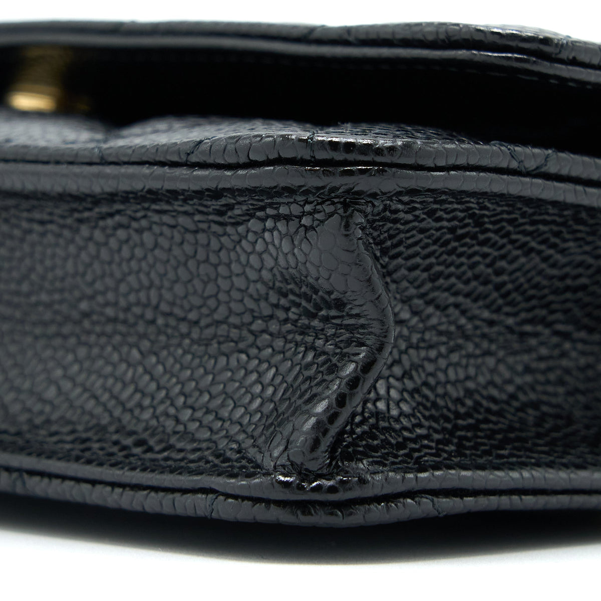 CHANEL CLASSIC WALLET ON CHAIN CAVIAR BLACK GHW (MICROCHIP)