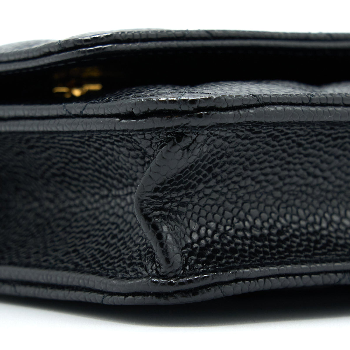 CHANEL CLASSIC WALLET ON CHAIN CAVIAR BLACK GHW (MICROCHIP)