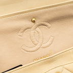 CHANEL VINTAGE SMALL CLASSIC FLAP BAG LAMBSKIN BEIGE GHW