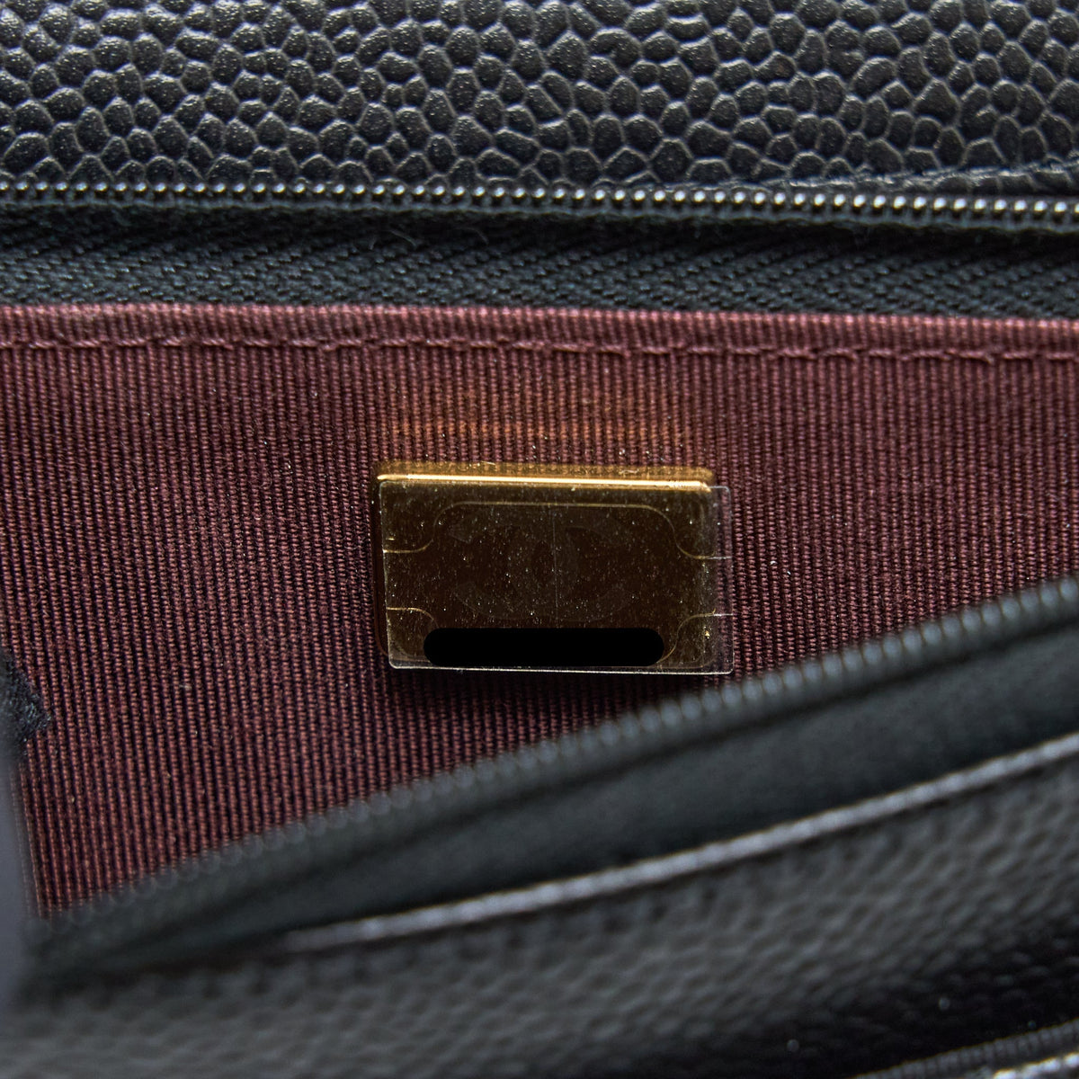 CHANEL CLASSIC WALLET ON CHAIN CAVIAR BLACK GHW (MICROCHIP)