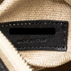 Saint Laurent/YSL Rive Gauche Tote Bag Canvas/ Leather Light Beige/ Black