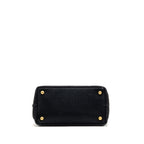Prada Small Canapa Tote Bag Canvas Black/White GHW