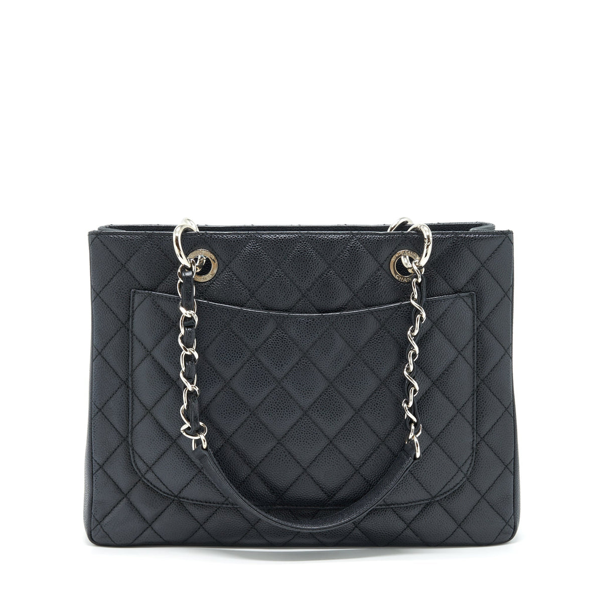 CHANEL GRAND SHOPPING TOTE GST CAVIAR BLACK SHW