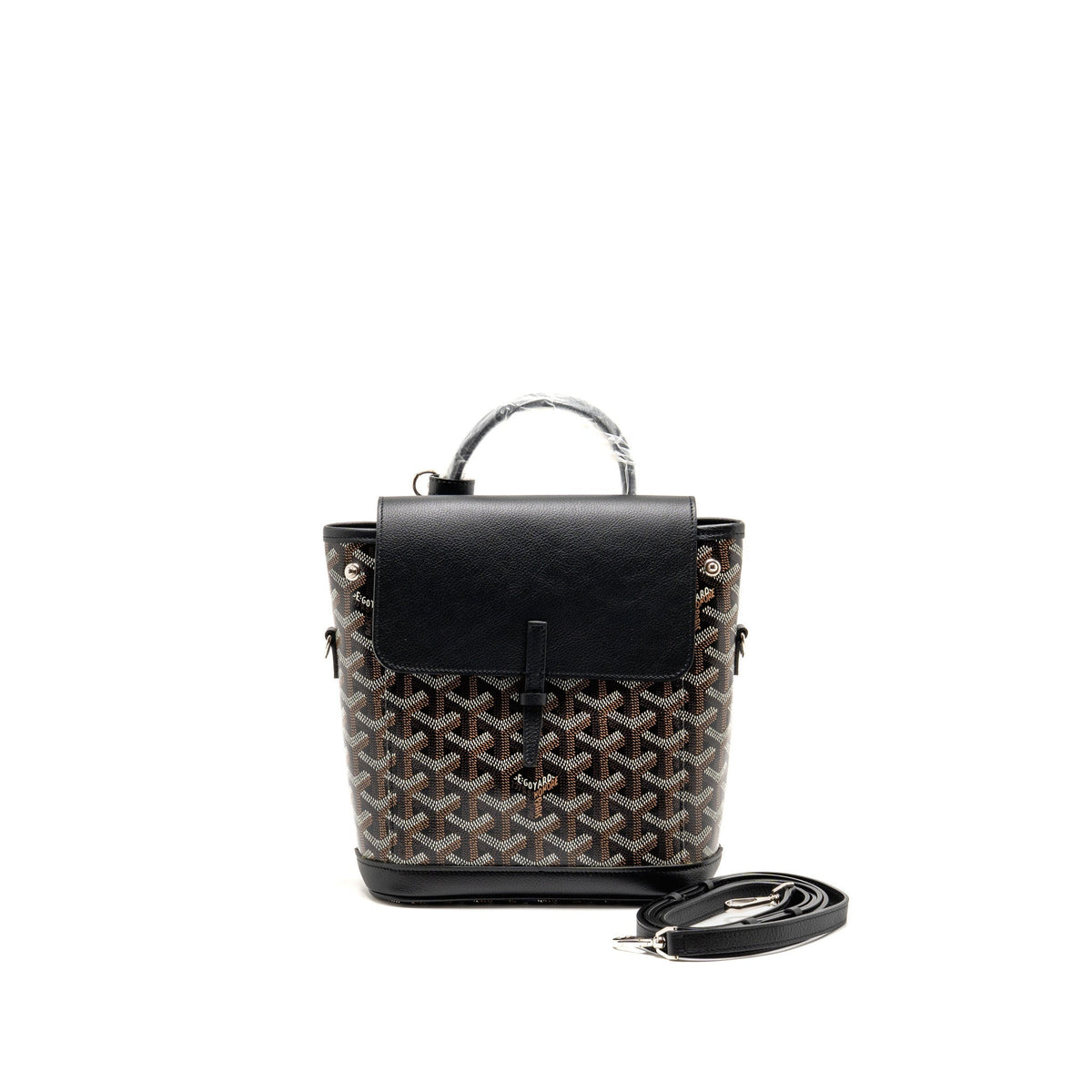 Goyard Mini Alpin backpack goyardline canvas / calfskin black SHW