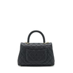 CHANEL 22P SMALL COCO HANDLE CAVIAR BLACK LGHW (MICROCHIP)