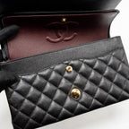 CHANEL MEDIUM CLASSIC DOUBLE FLAP BAG CAVIAR BLACK LGHW