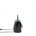 CHANEL 22P SMALL COCO HANDLE CAVIAR BLACK LGHW (MICROCHIP)