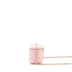 CHANEL 22C MINI VANITY WITH CHAIN CAVIAR PINK LGHW