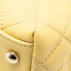 CHANEL MINI COCO HANDLE CAVIAR YELLOW LGHW (MICROCHIP)