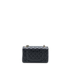 CHANEL CLASSIC MINI RECTANGULAR FLAP BAG LAMBSKIN BLACK LGHW (MICROCHIP)