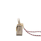 Gucci top handle mini Sylvie bag calfskin white GHW