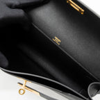 HERMES POCHETTE KELLY DEPECHES 25 EPSOM BLACK GHW