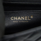 CHANEL MINI RECTANGULAR FLAP BAG BLACK LGHW SERIAL 30