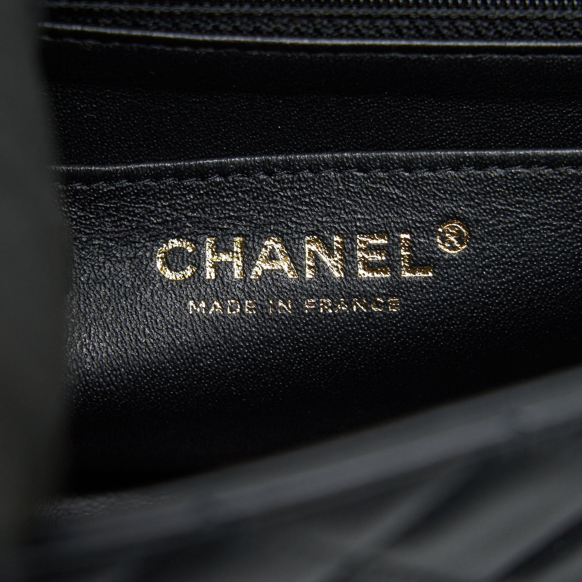 CHANEL MINI RECTANGULAR FLAP BAG BLACK LGHW SERIAL 30