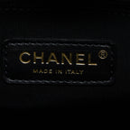 CHANEL DEAUVILLE TOTE BAG CALFSKIN BLACK WITH DETAIL LOGO GHW