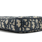 DIOR 3 IN 1 MINI ZIPPER POUCH WITH STRAP BLUE JACQUARD SHW