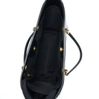 CHANEL DEAUVILLE TOTE BAG CALFSKIN BLACK WITH DETAIL LOGO GHW