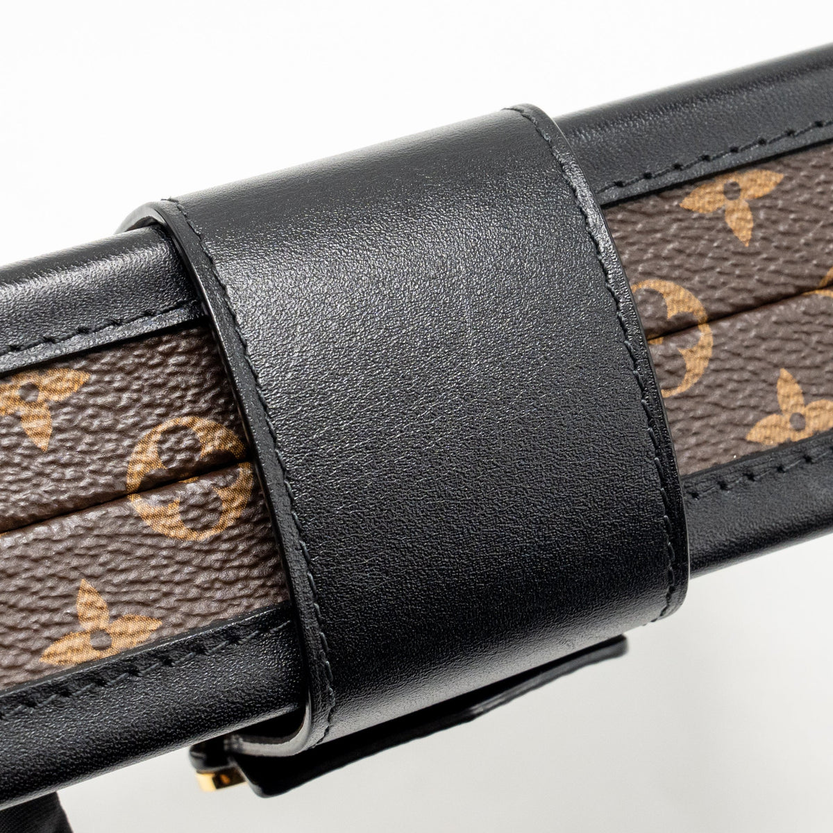 Louis Vuitton Petite Malle Monogram Canvas / Smooth Calfskin Brown / Black GHW
