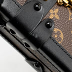 Louis Vuitton Petite Malle Monogram Canvas / Smooth Calfskin Brown / Black GHW