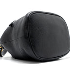 PRADA SECCHIELLO BUCKET BAG GRAINED CALFSKIN BLACK GHW