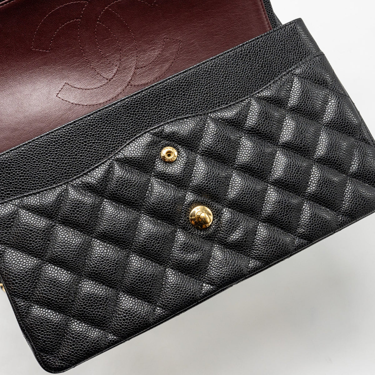 CHANEL JUMBO CLASSIC DOUBLE FLAP BAG CAVIAR BLACK GHW