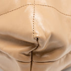 CHANEL LARGE 22 BAG SHINY CALFSKIN DARK BEIGE SHW (MICROCHIP)