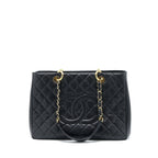CHANEL GRAND SHOPPING TOTE BAG CAVIAR BLACK GHW