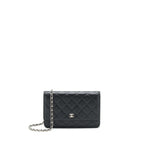 CHANEL CLASSIC WALLET ON CHAIN CAVIAR BLACK SHW