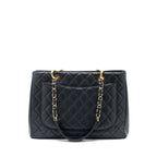 CHANEL GRAND SHOPPING TOTE BAG CAVIAR BLACK GHW