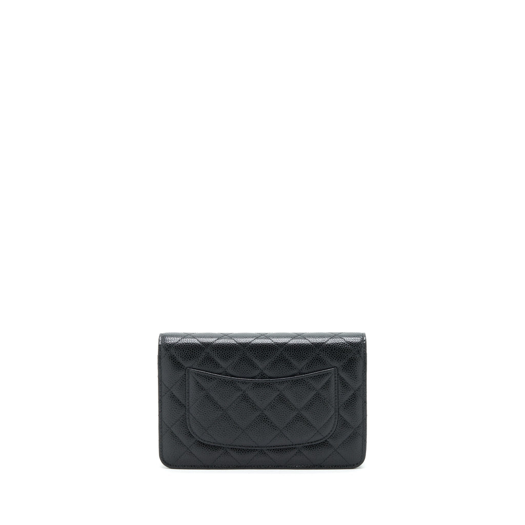 CHANEL CLASSIC WALLET ON CHAIN CAVIAR BLACK SHW