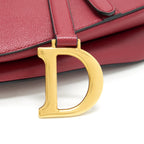 DIOR MEDIUM SADDLE BAG GRAINED CALFSKIN RED GHW